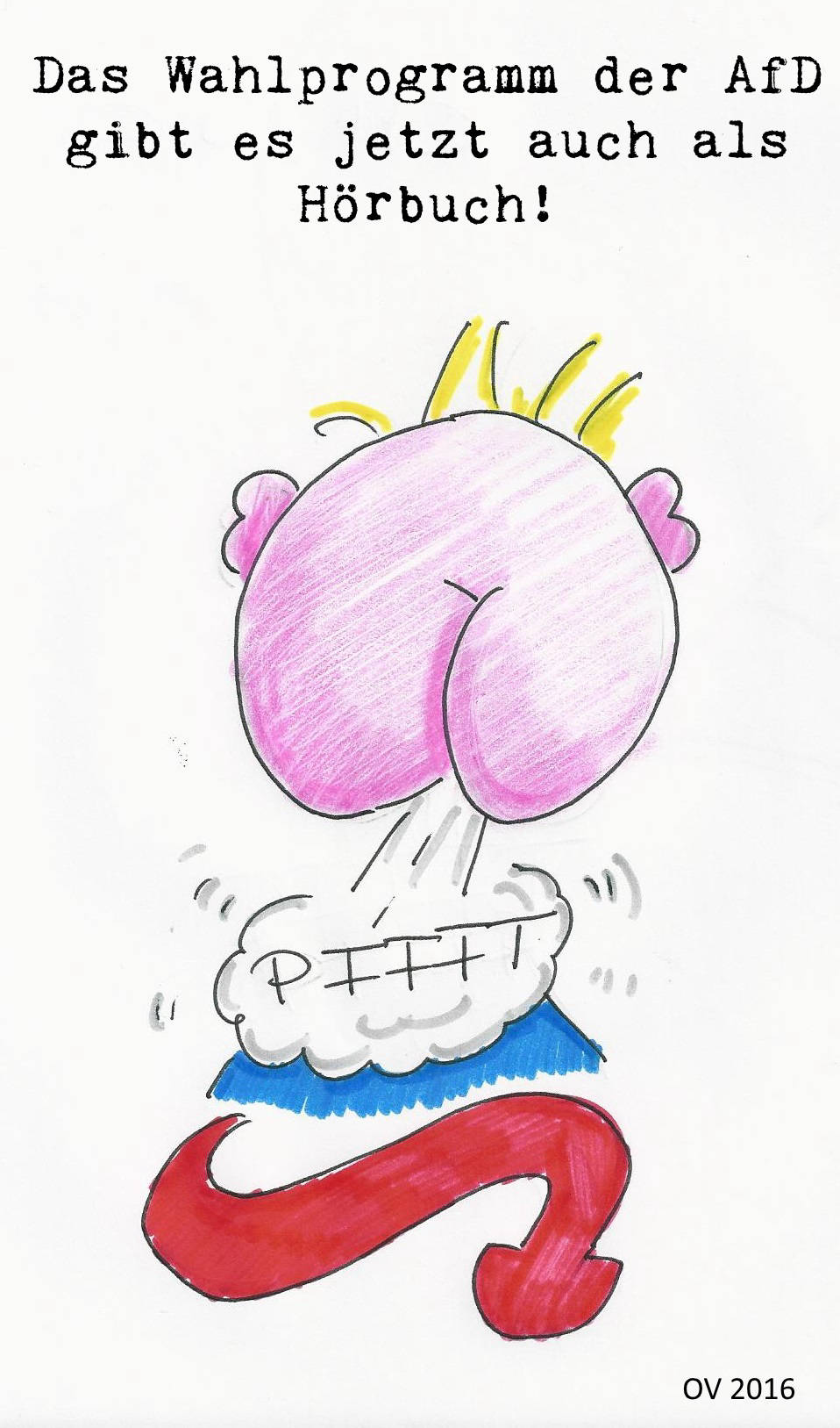 Karikatur Wahlprogramm der AfD
