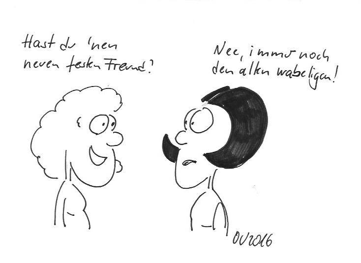 Karikatur - Neuer fester Freund - von Olaf Varlemann