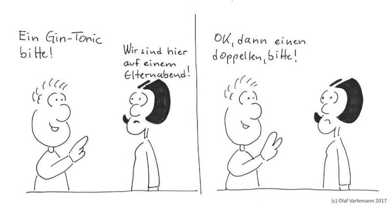 Karikatur - Elternabend - von Olaf Varlemann