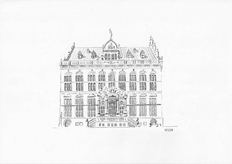 Skizze Schütting in Bremen