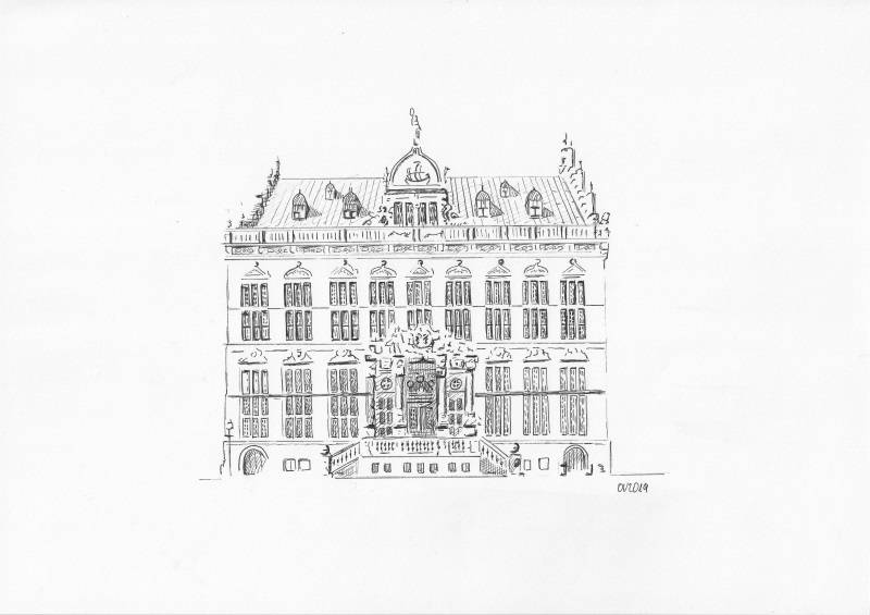 Skizze Schütting in Bremen