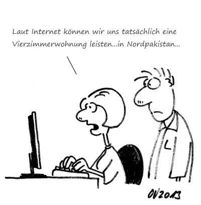 Karikatur - Hohe Mieten - von Olaf Varlemann