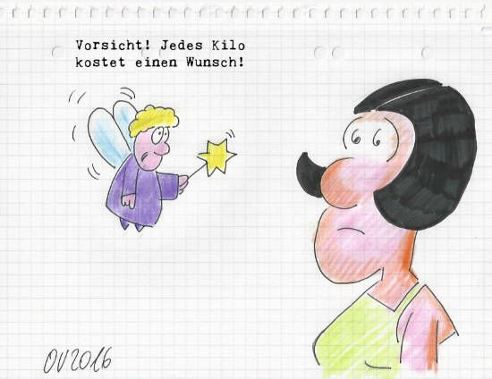 Karikatur - 3 Wünsche - von Olaf Varlemann