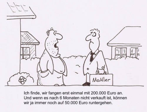 Karikatur - Immobilienmakler - von Olaf Varlemann