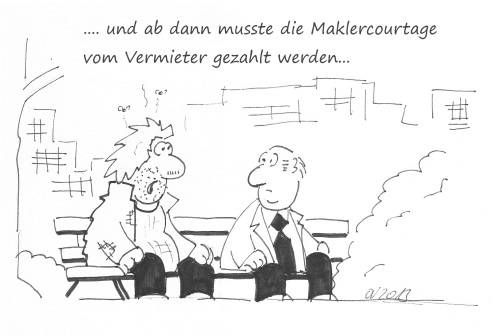 Karikatur - Immobilien Bestellerprinzip - von Olaf Varlemann