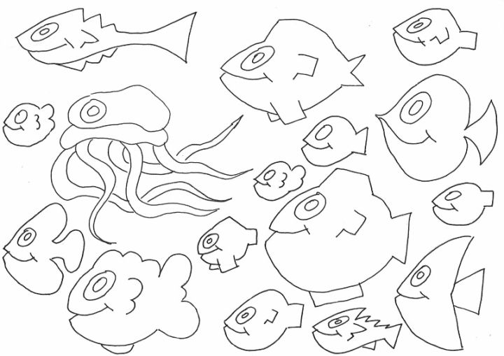 Ausmalbild Unterwasserwelten 2