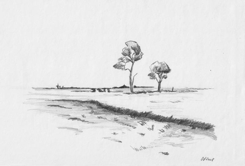 Olaf Varlemann - Ostfriesland Bleistiftzeichnung