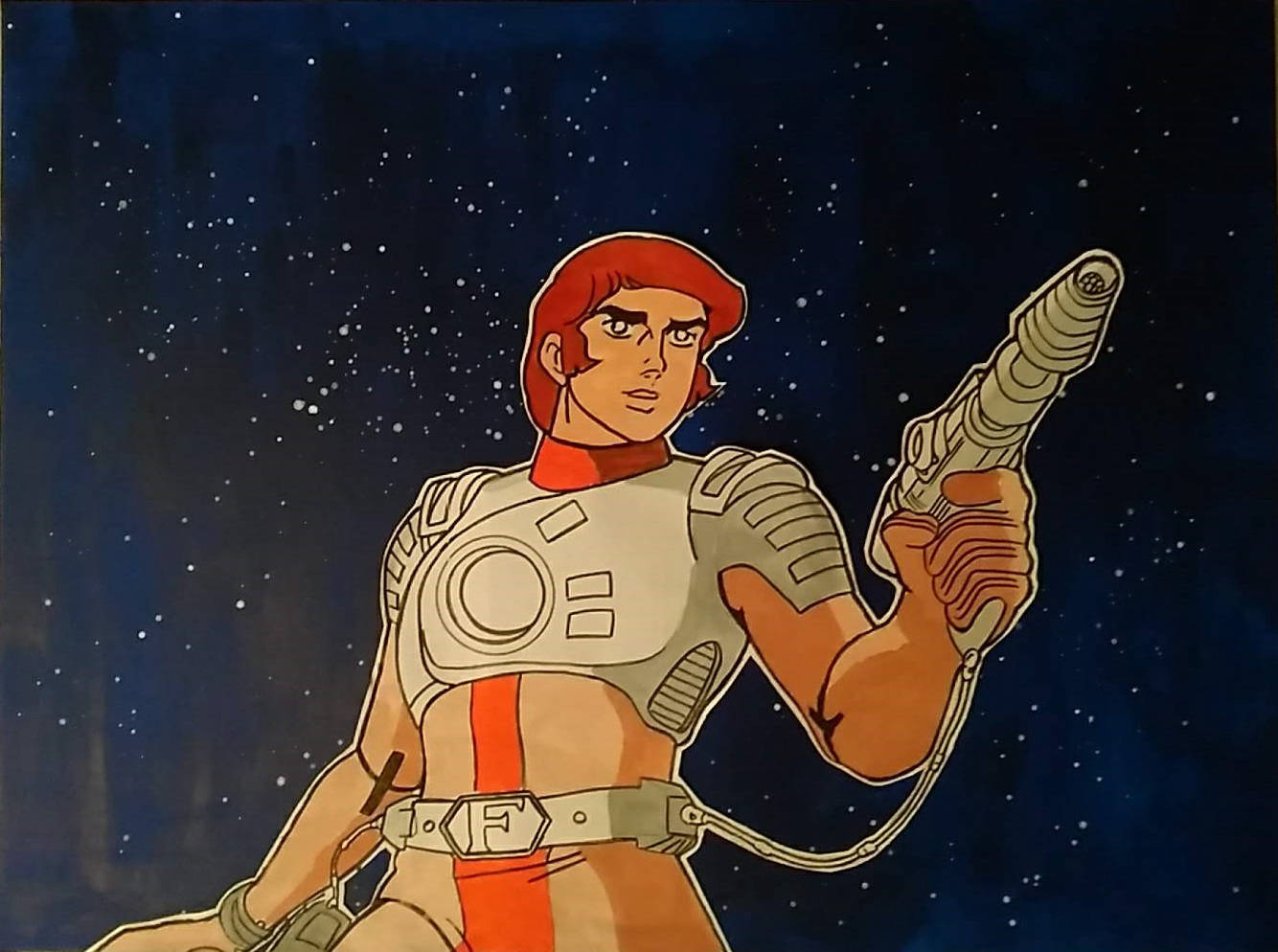 Captain Future Gemälde Acryl auf Leinwand