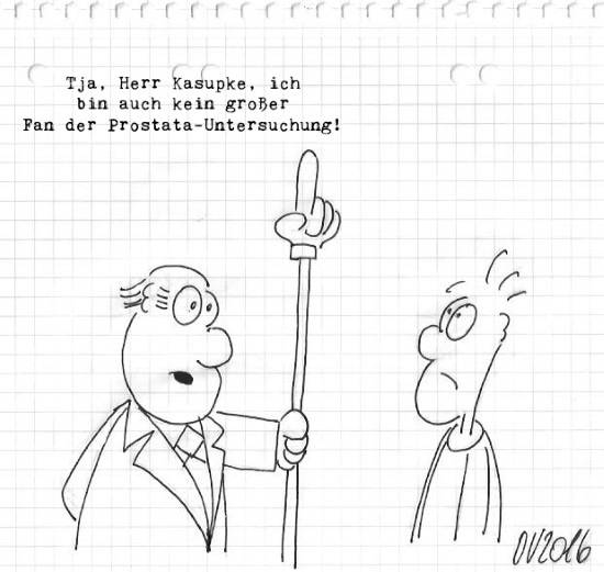 Karikatur - Prostatauntersuchung- von Olaf Varlemann