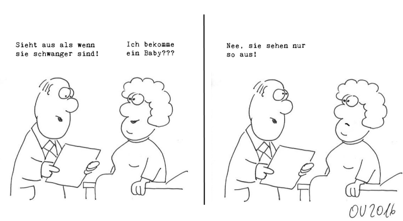 Karikatur - Schwanger - von Olaf Varlemann