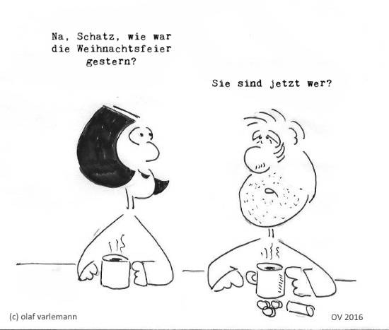 Karikatur - Weihnachtsfeier - von Olaf Varlemann